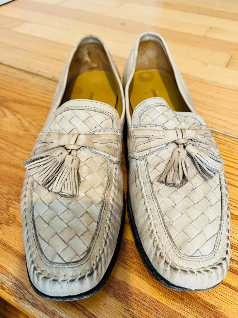 Johnston & Murphy Basket Weave Tassel Loafers Size 9.5 M